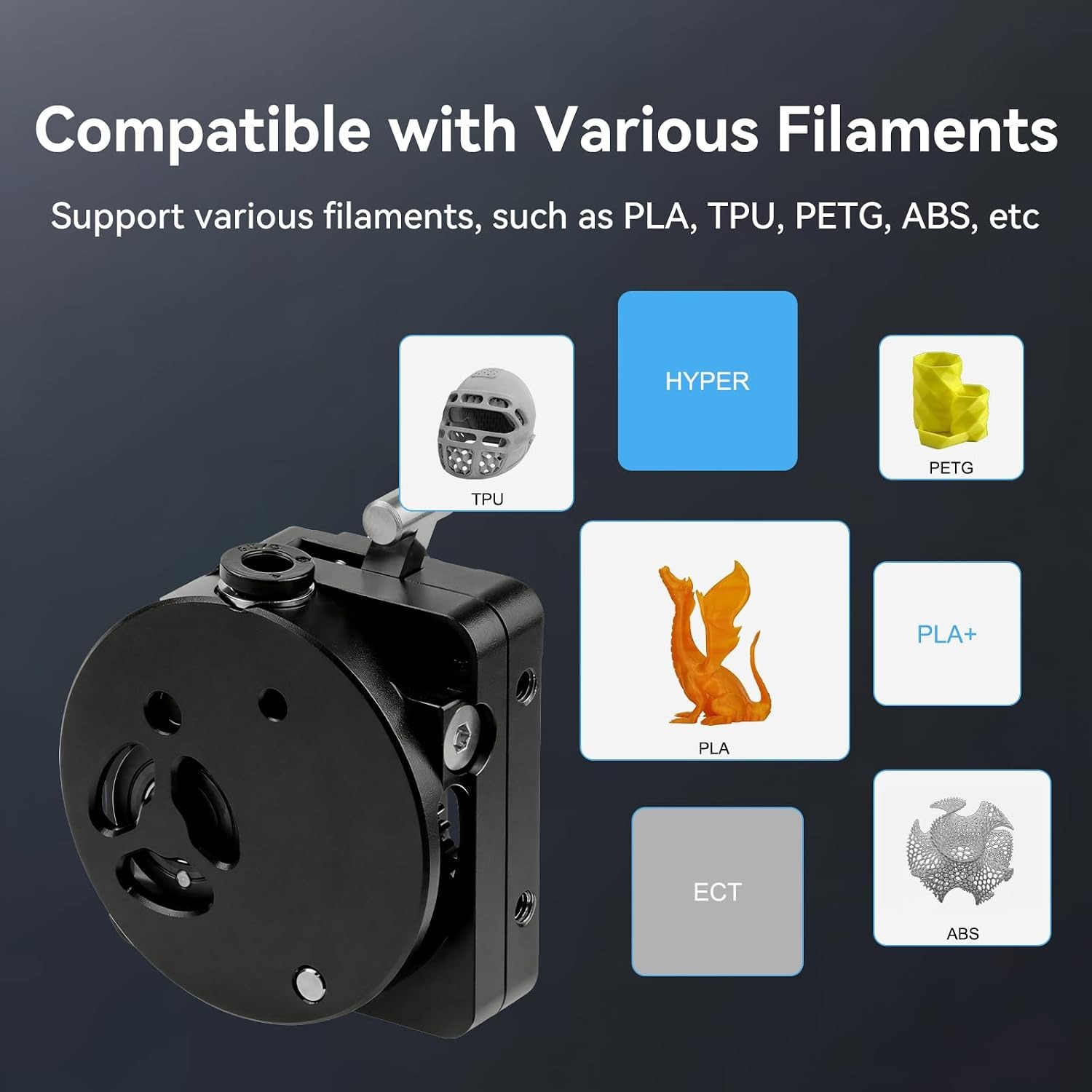 K1/K1 Max/K1C/SE Extruder, Upg - огляд і ціна Direct Drive Dual Gear Extruder High Speed