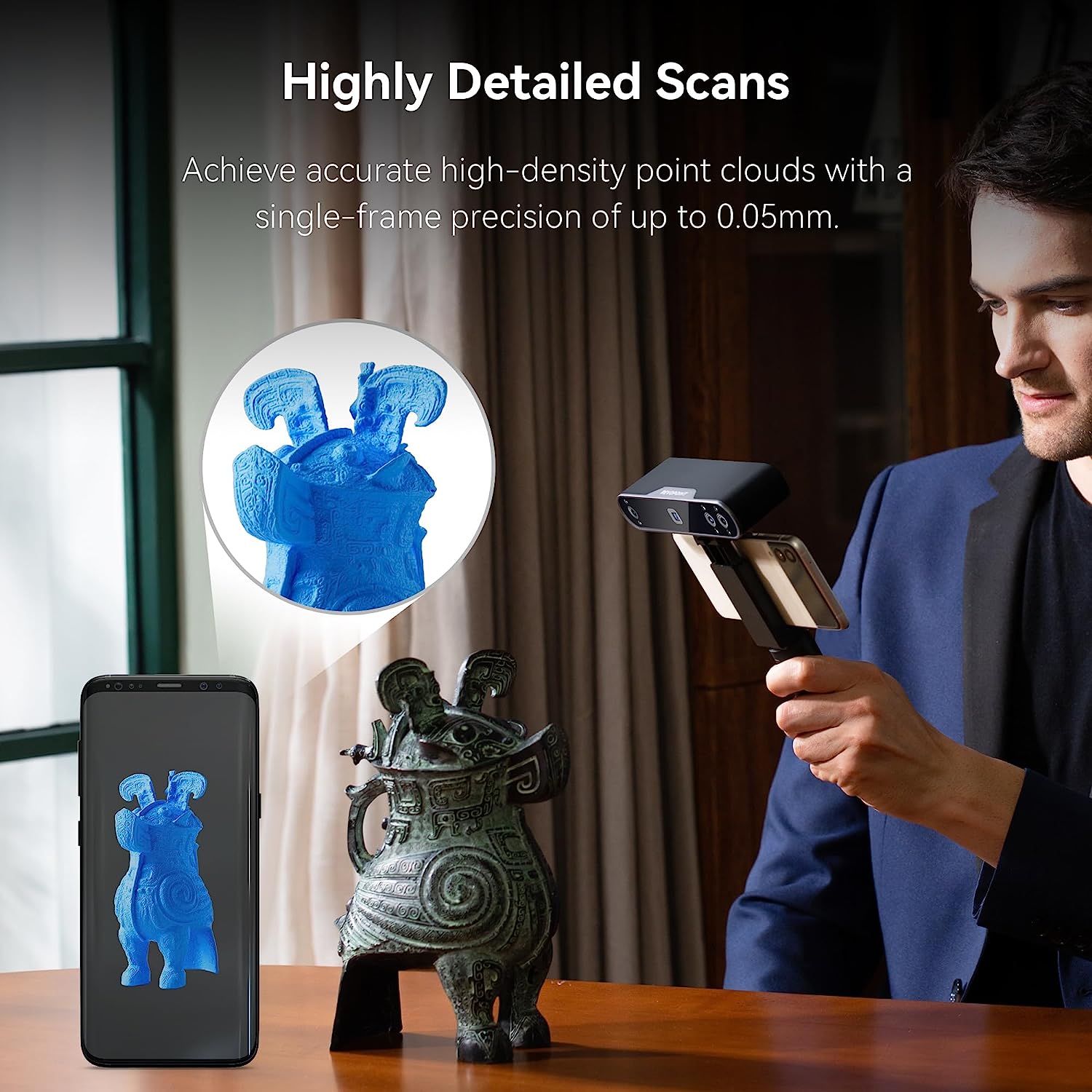 Revopoint POP 3  high-precisio - огляд і ціна Handheld 3D Scanner High Precision