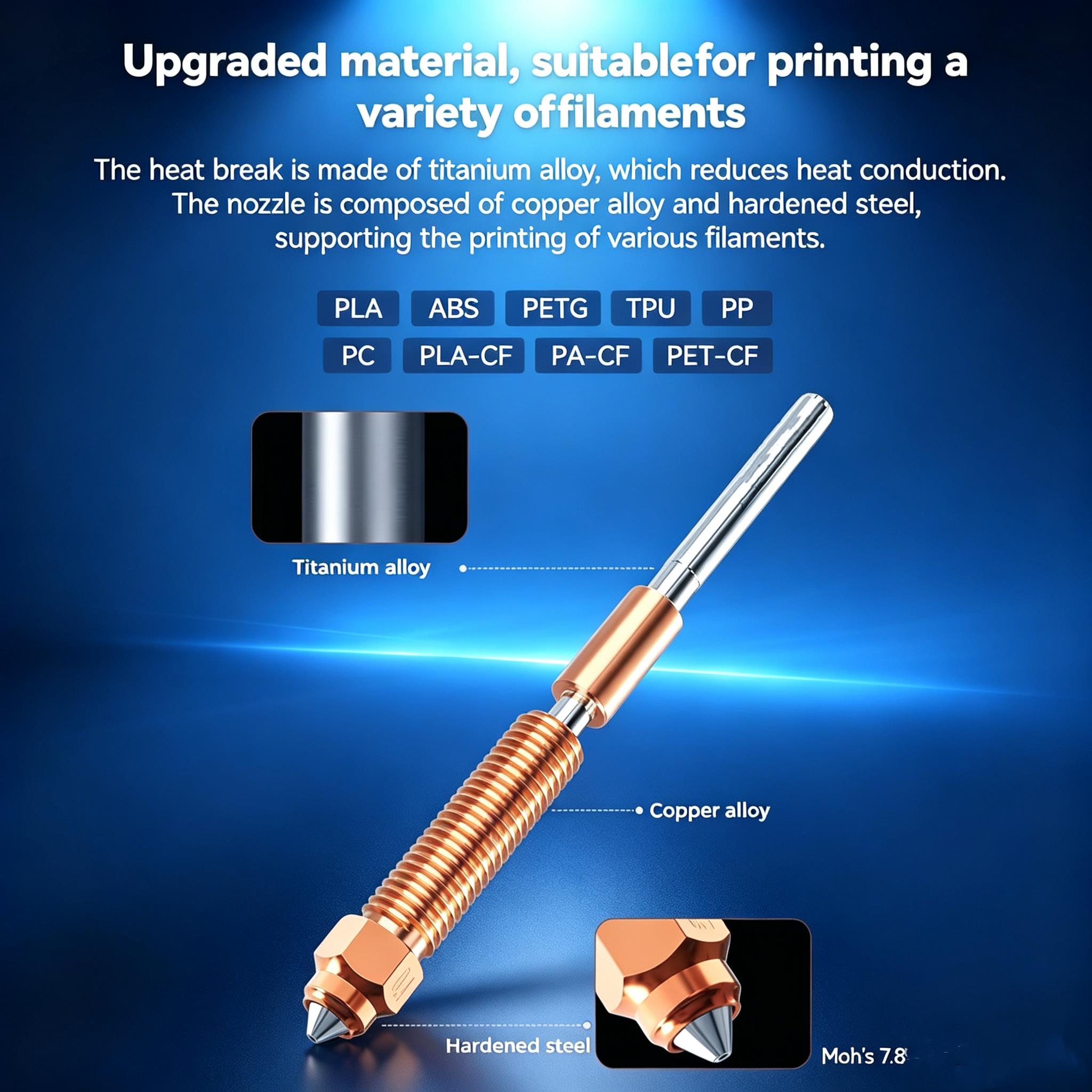 For Creality K1 K1C K1 MAX Hot - огляд і ціна High Flow Ceramic Hotend